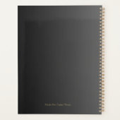 2026 Minimal Black & Gold Planner Cover  (Achterkant)