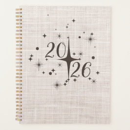 2026 Minimal Linen Planner Cover