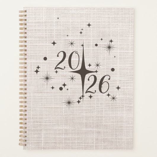 2026 Minimal Linen Planner Cover (Voorkant)