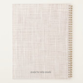 2026 Minimal Linen Planner Cover (Achterkant)