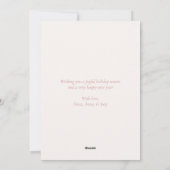 2026 Minimal Pink Ivory Typography Photo New Year Feestdagenkaart (Achterkant)