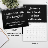 2026 Minimalist Funny Office Kalender