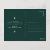 2026 Minimalist Modern Script Green Photo Briefkaart (Achterkant)