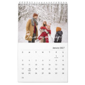 2026 Minimalist Script Custom Photo Kalender (Jan 2027)