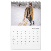 2026 Minimalist Script Custom Photo Kalender (Mar 2027)