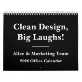 2026 Minimalistische Grappige Kantoor Kalender (Hoes)