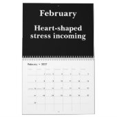 2026 Minimalistische Grappige Kantoor Kalender (Feb 2027)