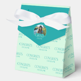 2026 Mint Green Teal Congrats Graduation Party Bedankdoosjes