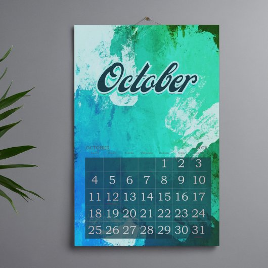 2026 modern abstract colorful retro  kalender