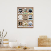 2026 Modern Circle Photo Vision Board Poster (Keuken)