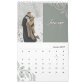 2026 Modern Classic Sage Damask Chic Couple Kalender (Jan 2027)