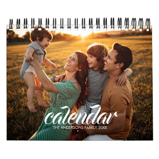 2026 Modern Create Your Own Custom Family Photo  Kalender (Hoes)