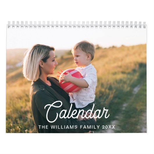 2026 Modern Creëer Uw eigen aangepaste familiefoto Kalender (Hoes)