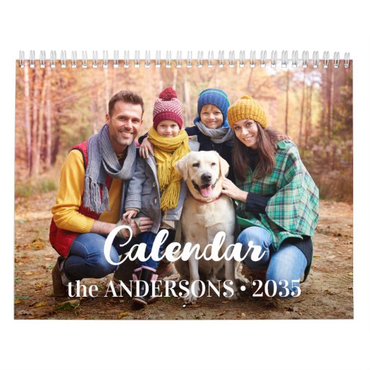 2026 Modern Creëer Uw eigen aangepaste familiefoto Kalender (Hoes)