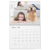 2026 Modern Creëer Uw eigen aangepaste familiefoto Kalender (Feb 2027)