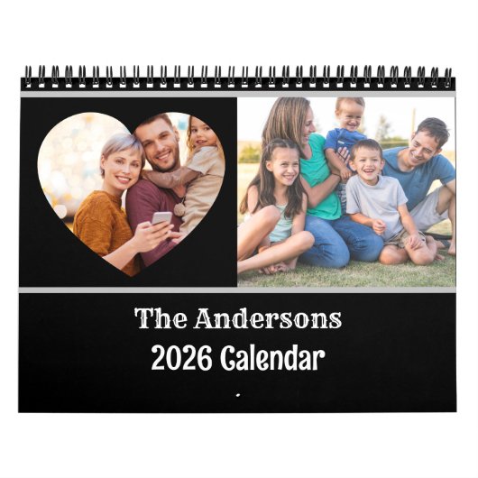 2026 Modern Creëer uw eigen Custom Family Kalender (Hoes)
