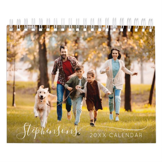 2026 Modern Custom Photo Script Family Kalender (Hoes)