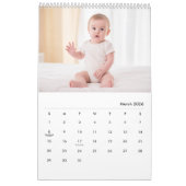 2026 Modern Elegant Custom Family Photo Collage Kalender (Mar 2026)