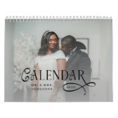 2026 Modern Elegant Wedding Photo Newlyweds Kalender (Hoes)