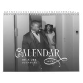 2026 Modern Elegant Wedding Photo Newlyweds Kalender (Hoes)