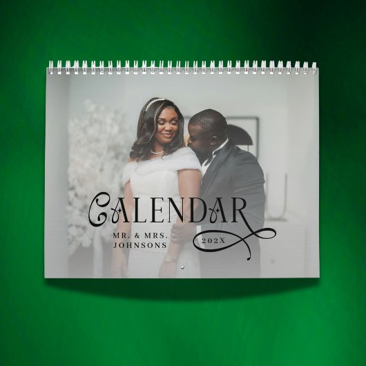 2026 Modern Elegant Wedding Photo Newlyweds Kalender