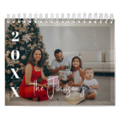 2026 Modern Family Photos Simple Overlay Text  Kalender (Hoes)