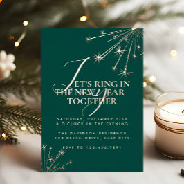 2026 Modern Minimal Classic Typography New Years Folie Uitnodiging