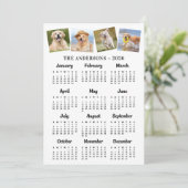 2026 Modern Voljaar 12 Maand Kalender 4 Foto's Feestdagenkaart (Staand voorkant)