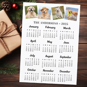 2026 Modern Voljaar 12 Maand Kalender 4 Foto's Feestdagenkaart