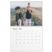 2026 Moderne aangepaste foto Creëer uw eigen famil Kalender (Feb 2026)