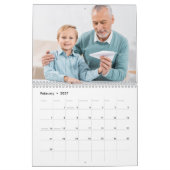 2026 Moderne aangepaste foto Creëer uw eigen famil Kalender (Feb 2027)