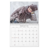2026 Moderne Aangepaste Foto Script Familie Kalender (Feb 2027)