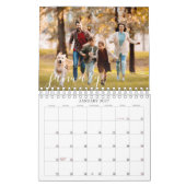 2026 Moderne Aangepaste Foto Script Familie Kalender (Jan 2027)