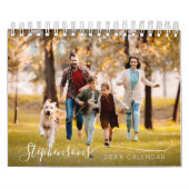 2026 Moderne Aangepaste Foto Script Familie Kalender (Hoes)