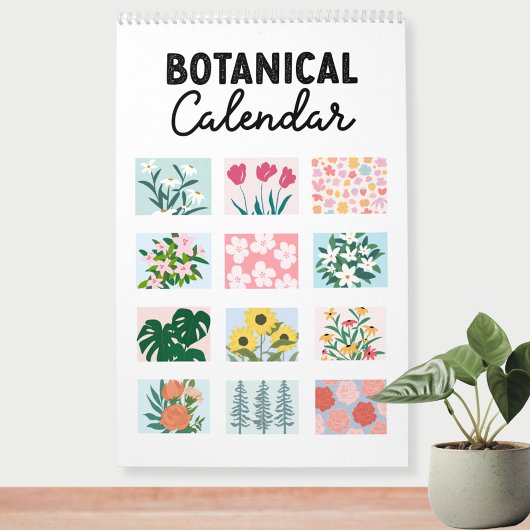 2026 Moderne Abstracte Botanische Kalender