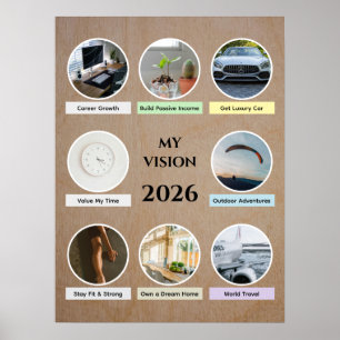 2026 Moderne Cirkel Foto Visie Bord Poster