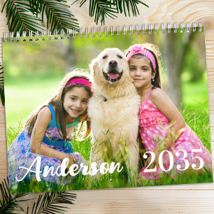 2026 Moderne Eenvoudige Gepersonaliseerde Familief Kalender