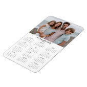 2026 Moderne gepersonaliseerde fotokalender Magneet (Linkerzijde)