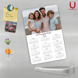 2026 Moderne gepersonaliseerde fotokalender Magneet