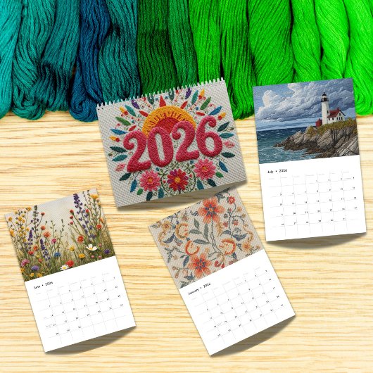 2026 Moderne Kruissteek Kunst | Esthetisch Kalender