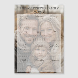 2026 Moderne Script Vakantie Fotokalender