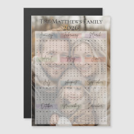 2026 Moderne strakke vakantiefotokalender