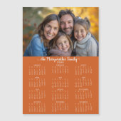 2026 Moderne Verbrand Sinaasappel Vakantie Fotokal (Voorkant)