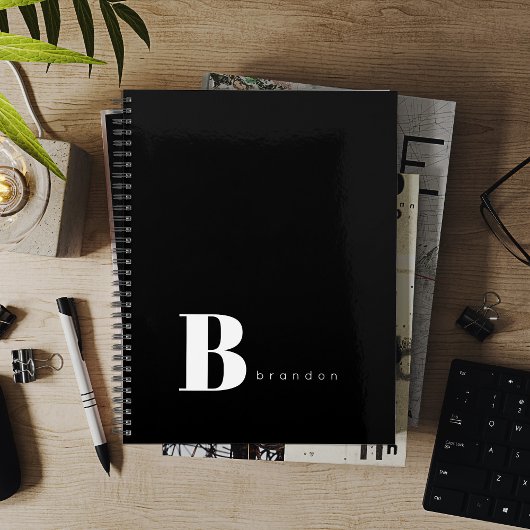 2026 Monogram naam initiaal minimalistische typogr Planner