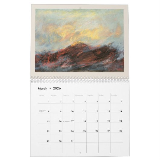 2026 Monthly Landscape Fine Art Painting Kalender (Mar 2026)