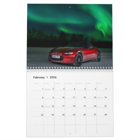 2026 MX-5 Miata Vol 2 Calendar Kalender (Feb 2026)