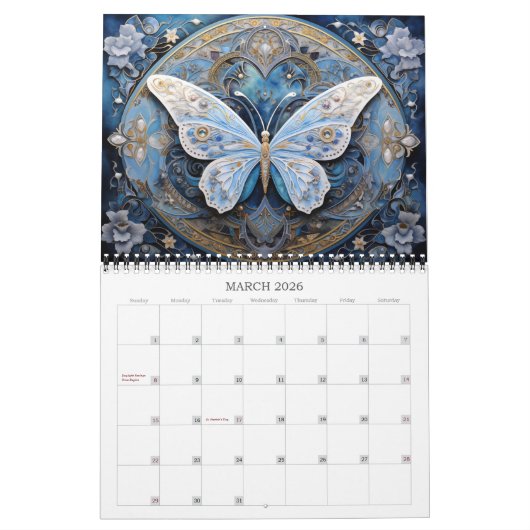 2026 Mystieke Vlinders Fantasy Art Kalender (Mar 2026)