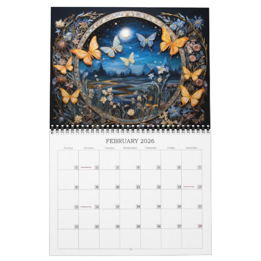 2026 Mystieke Vlinders Fantasy Art Kalender (Feb 2026)