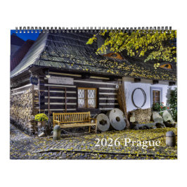2026 Nacht rondzwerven rond Praagse kasteelkalende Kalender