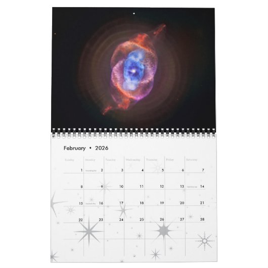 2026 NASA Space Nebulae Sterrenkalender Kalender (Feb 2026)
